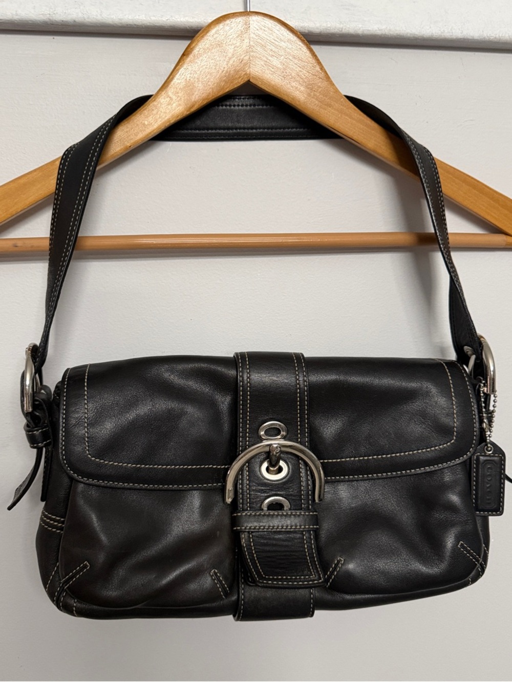 Coach 9434 Vintage SoHo Black Leather Shoulder Bag - Picture 1 of 6